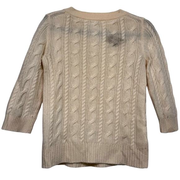J.Crew 100% Cashmere Cable Knit Sweater Womens Small Italian Yarn Minimalist - Picture 6 of 6